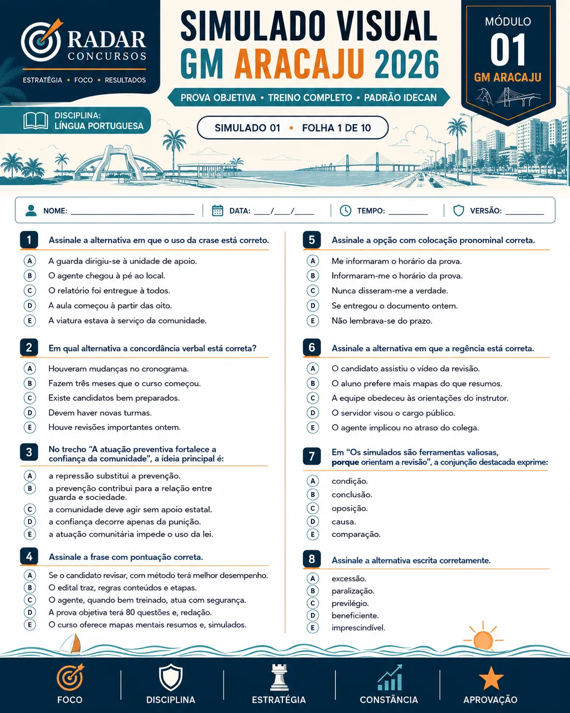 Amostra visual do Kit Visual GM Aracaju 2026